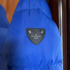 Louis Vuitton Down Puffer with Leather Caps. SIZE 36 (small)